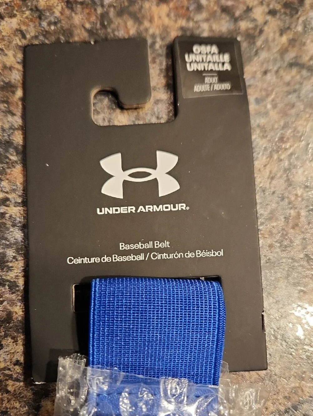 Under Armour Men's Royal Blue  Athletic Baseball Belt OSFA